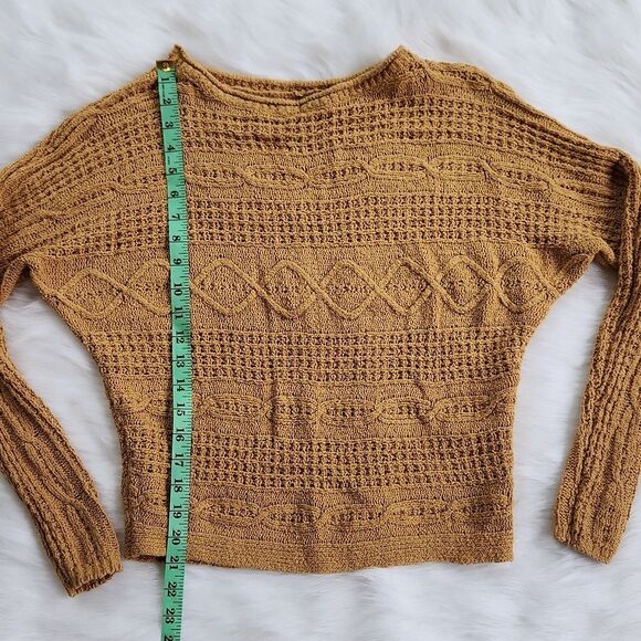 Abercrombie & Fitch marigold yellow knit sweater Extra Small - Picture 3 of 7